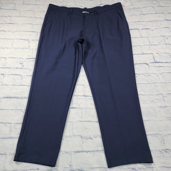 Reebok Pants MENS 44X32 Navy Blue Tapered Performance Stretch Golf Activewear - Picture 1 of 11